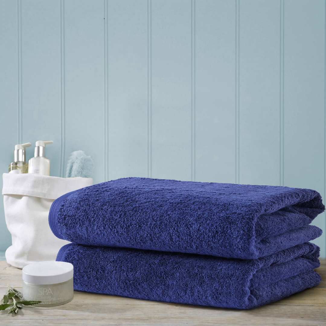 Soft Bath Towel Navy Blue