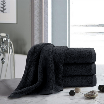 Black Hand Towels Cotton Thick 