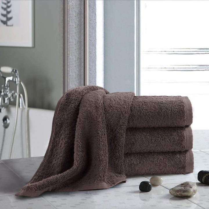 Brown Hand Towels Cotton Thick 