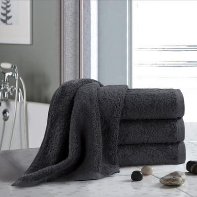 Grey Hand Towels Cotton Thick 