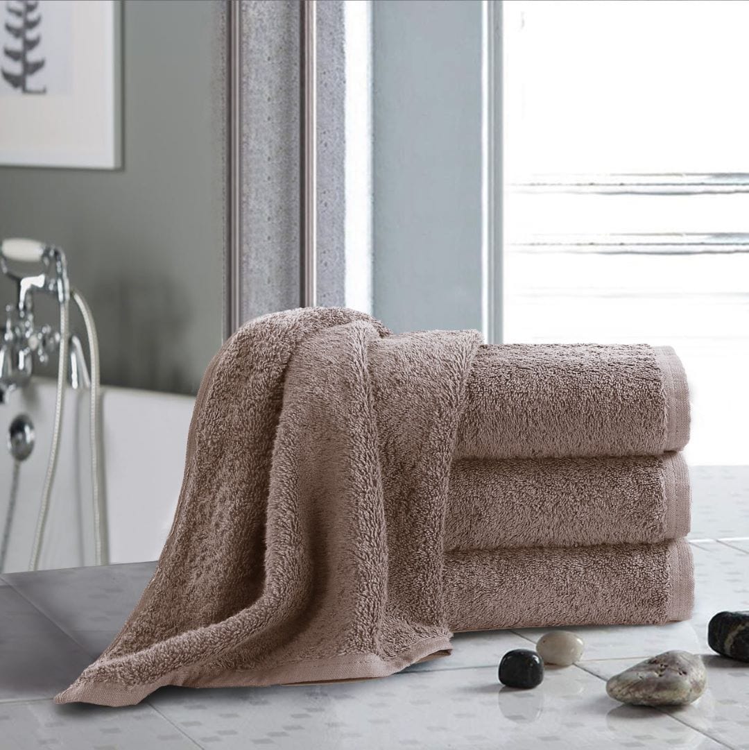 Latte Hand Towels Cotton Thick 