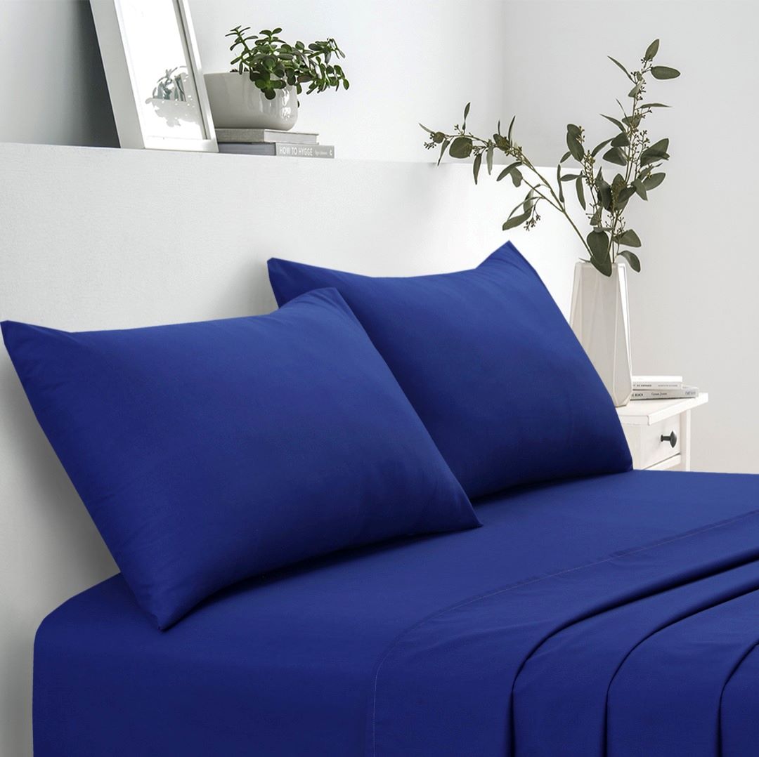 Striking Blue Pillow Case Crisp Polycotton