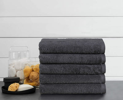 Charcoal Grey Hand Towels Cotton Thick
