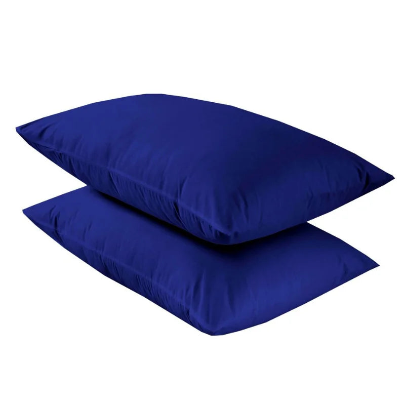 Navy blue pillow case suitable for everyday bedroom use