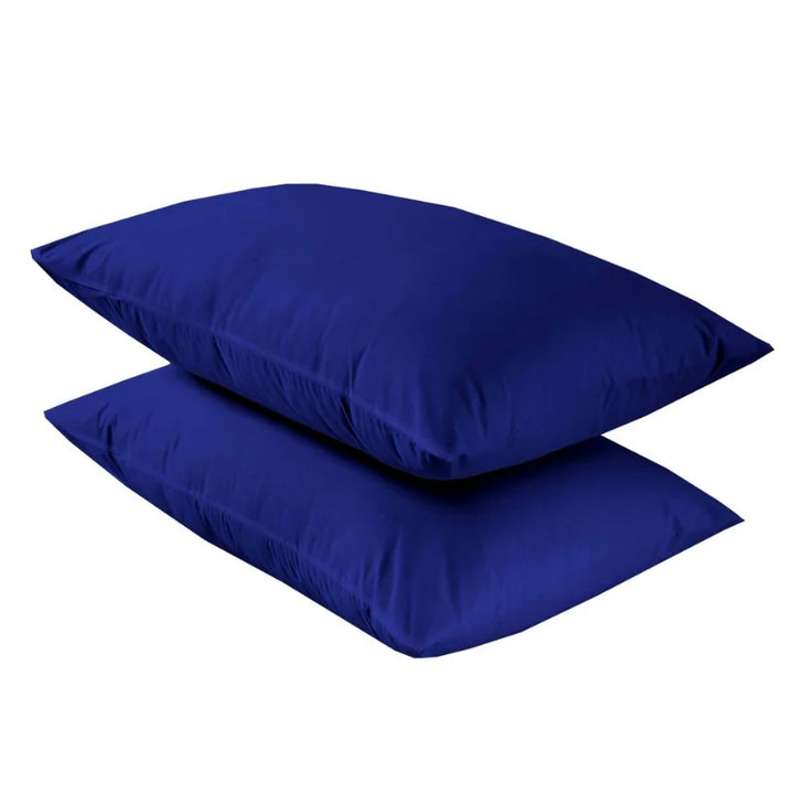 Navy blue pillow case suitable for everyday bedroom use