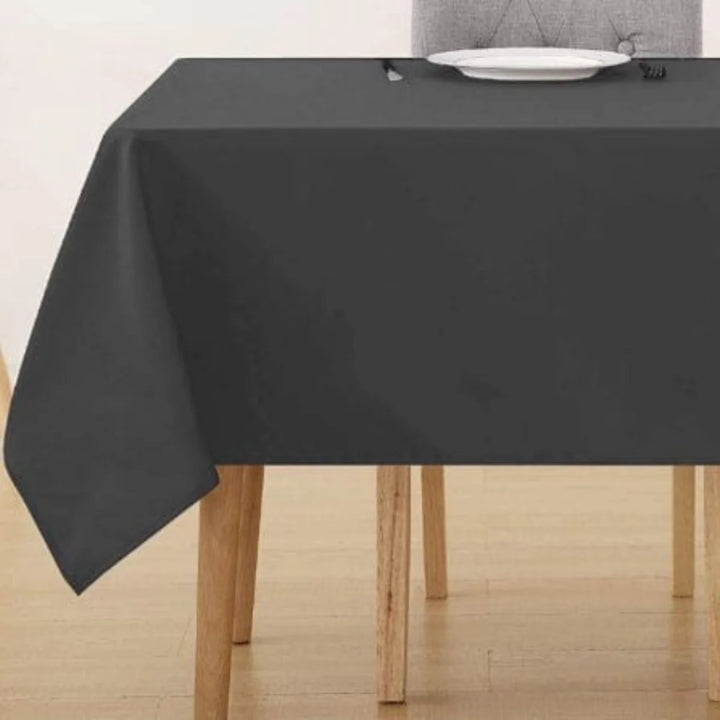 Heavy duty grey linen table cloth for dining tables, hospitality and everyday home use in New Zealand.