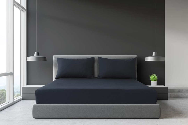 Hotel Quality Grey Fitted Sheet with pillowcases
