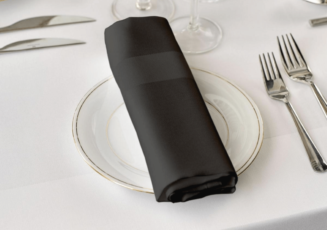 Charcoal grey Satin Table Napkin
