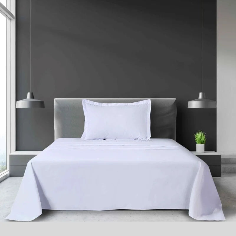 White single Oxford bed sheet for everyday bedding in New Zealand