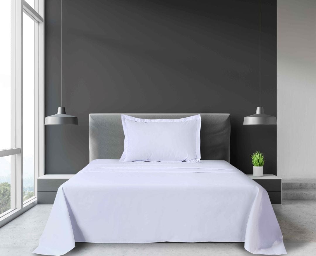 Percale White Sheet Set with Pillowcase
