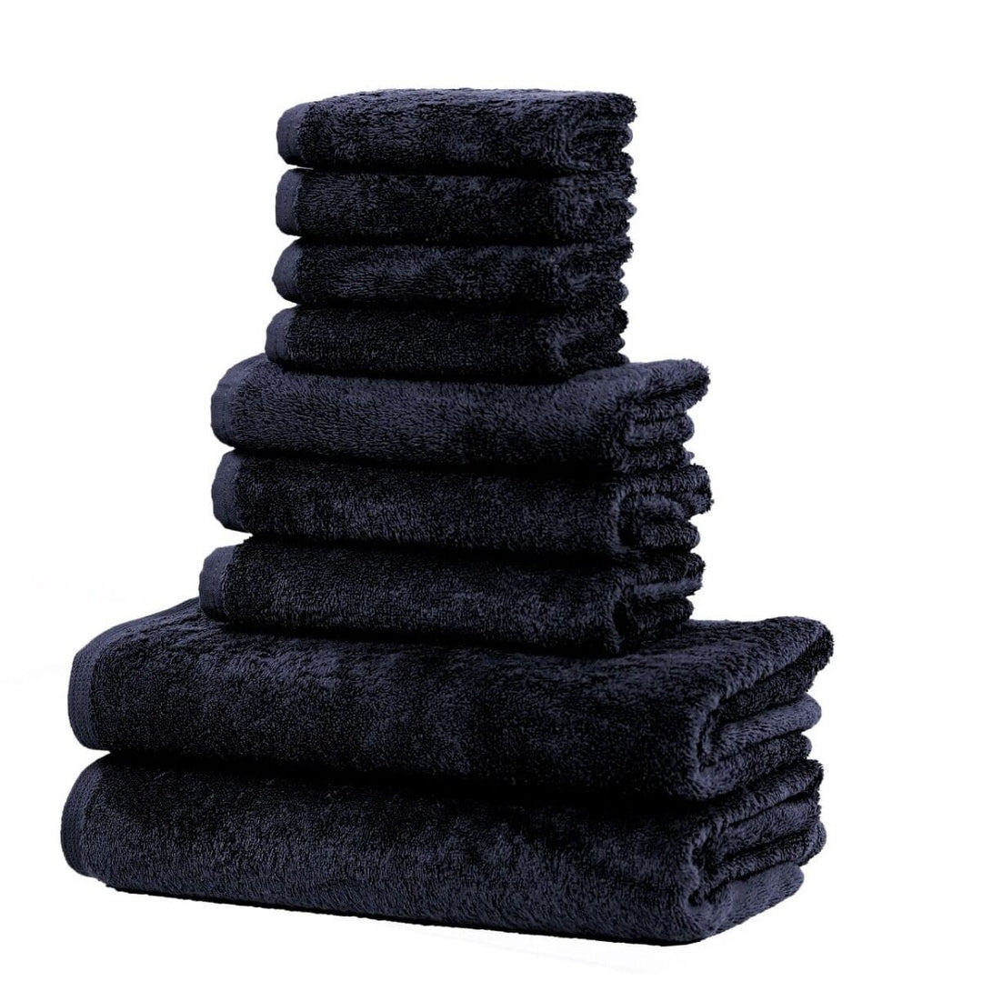 9 Pcs Charcoal Gray Towels Set